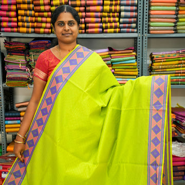 Diamond Meena Kotta Embossed Cotton Saree