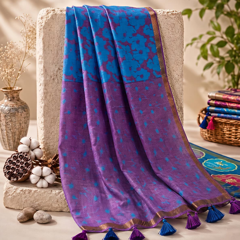 Linen Cotton Saree