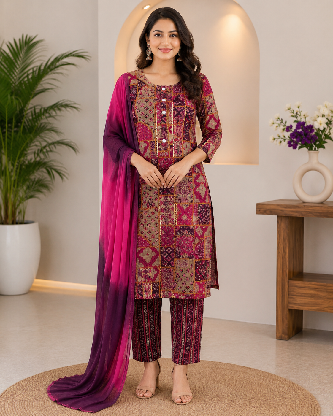 Premium Soft Cotton 3 Piece Chudi Set