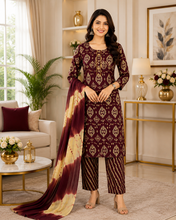 Premium Soft Cotton 3 Piece Chudi Set
