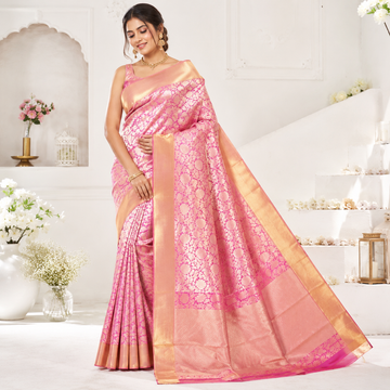 PINK NITA AMBANI BANARASI SILK SAREE