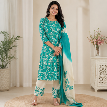 Premium Soft Cotton 3 Piece Chudi Set