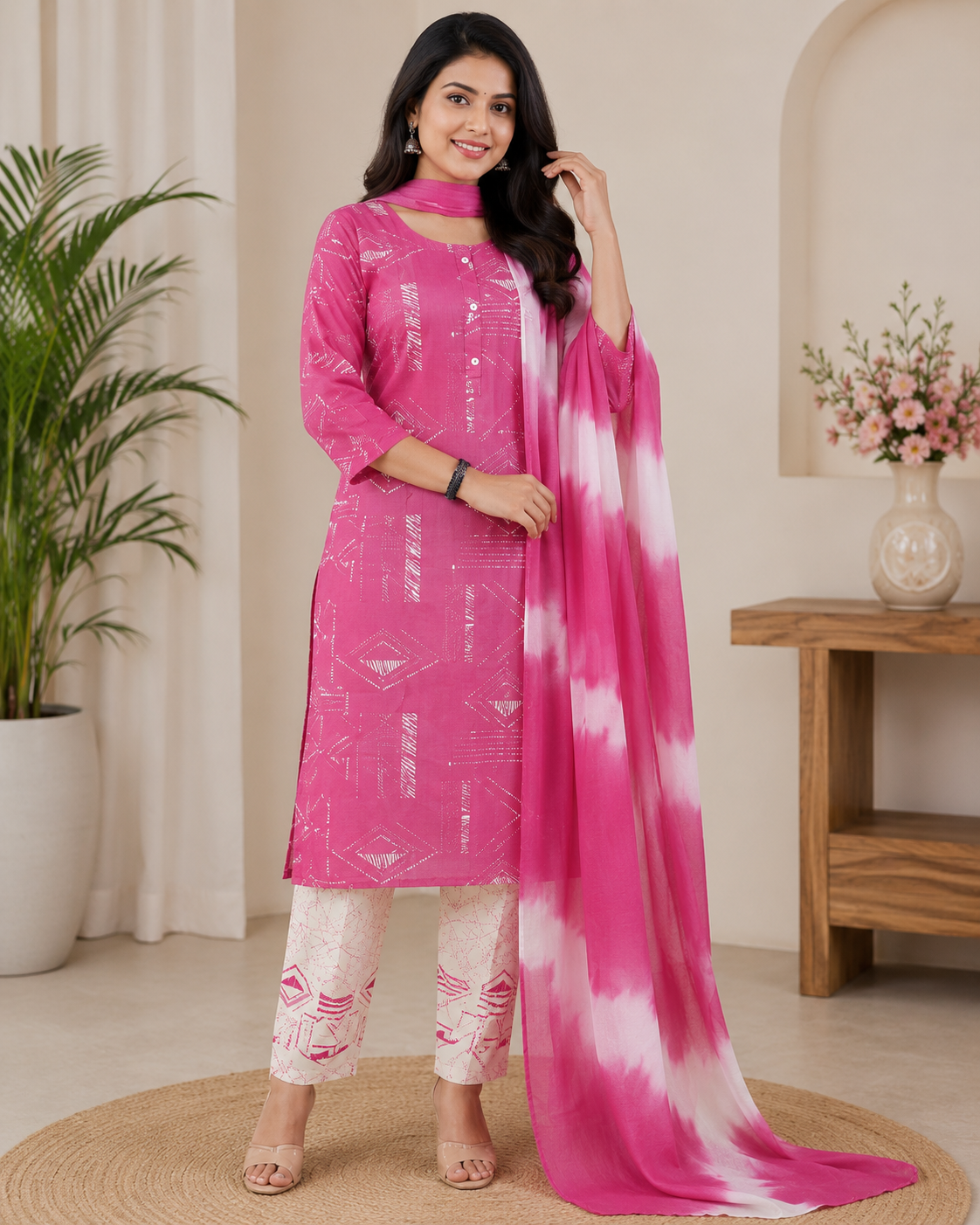 Premium Soft Cotton 3 Piece Chudi Set