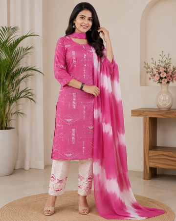 Premium Soft Cotton 3 Piece Chudi Set