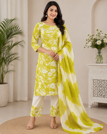 Premium Soft Cotton 3 Piece Chudi Set