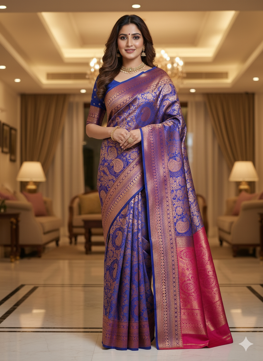 Premium Wedding Kanjivaram Soft Silk Saree