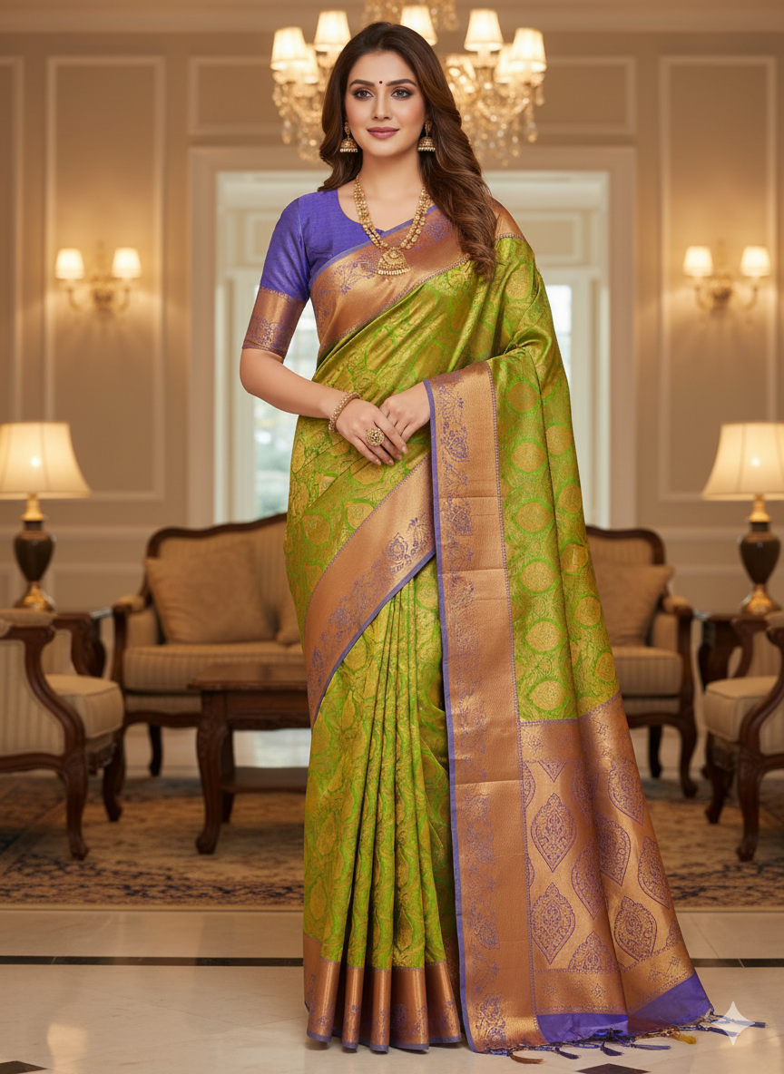 Premium Wedding Kanjivaram Soft Silk Saree
