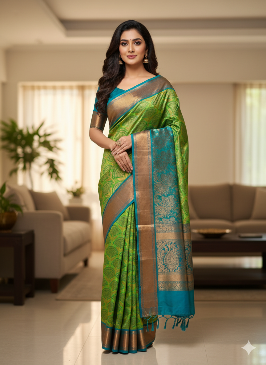 Premium Wedding Kanjivaram Soft Silk Saree