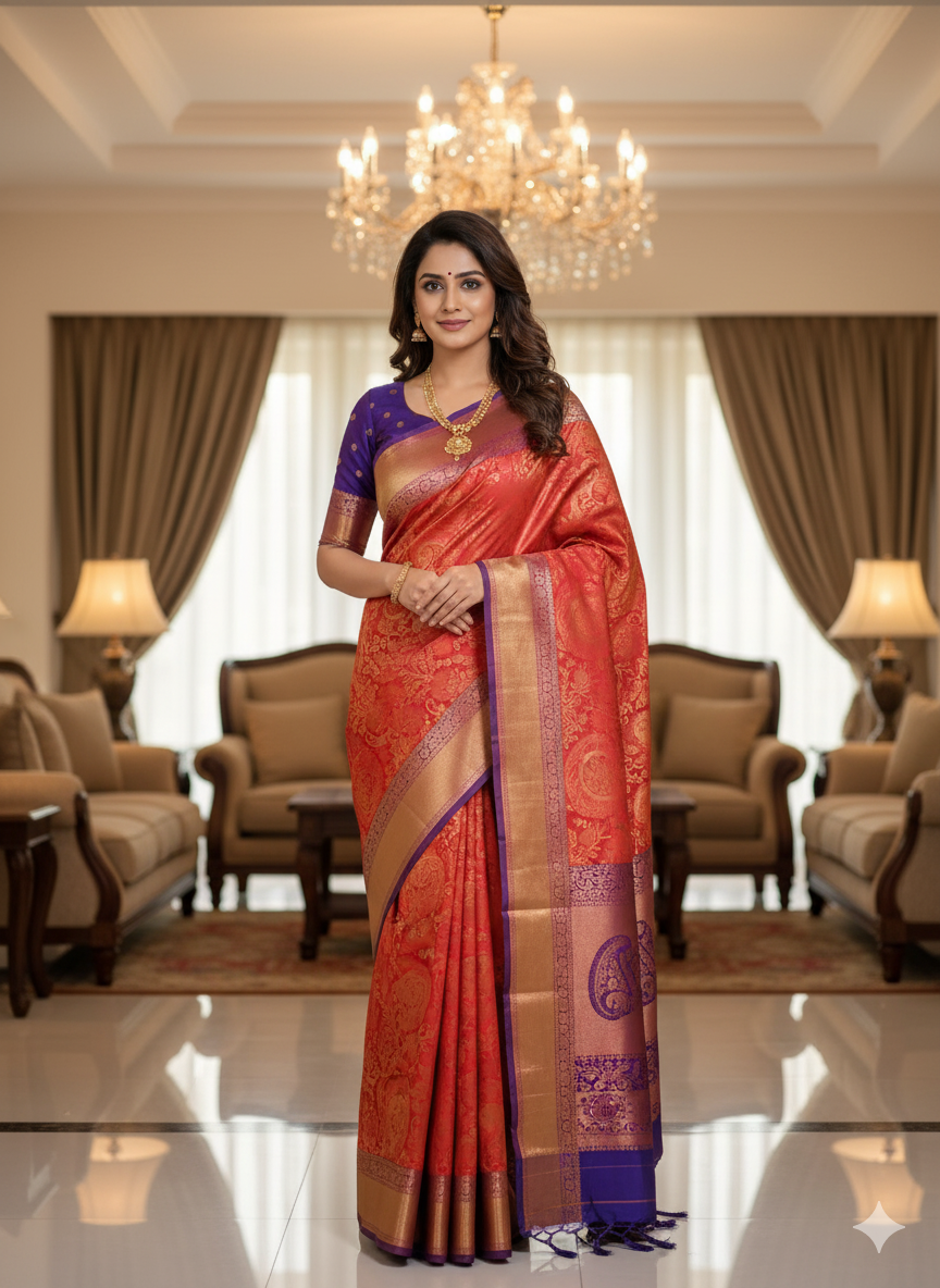 Premium Wedding Kanjivaram Soft Silk Saree