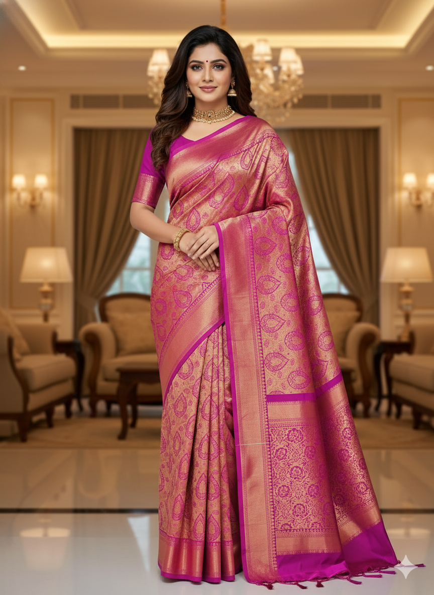 Premium Wedding Kanjivaram Soft Silk Saree