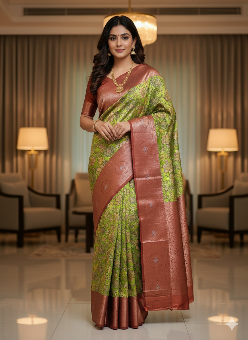 Premium Wedding Kanjivaram Soft Silk Saree