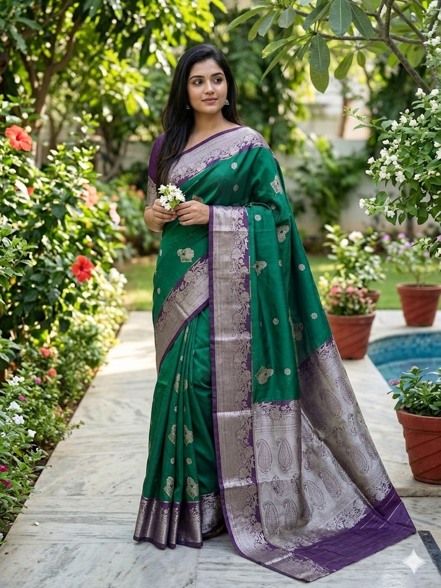 Royal luxury Kanjivaram Soft Silk Saree