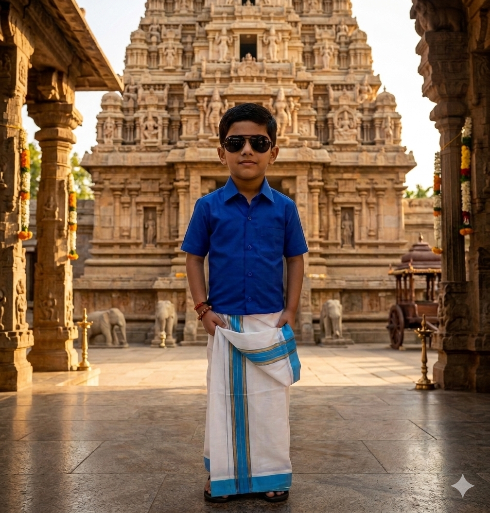 Boys Silk Dhoti Set – Welgrow Half Hand