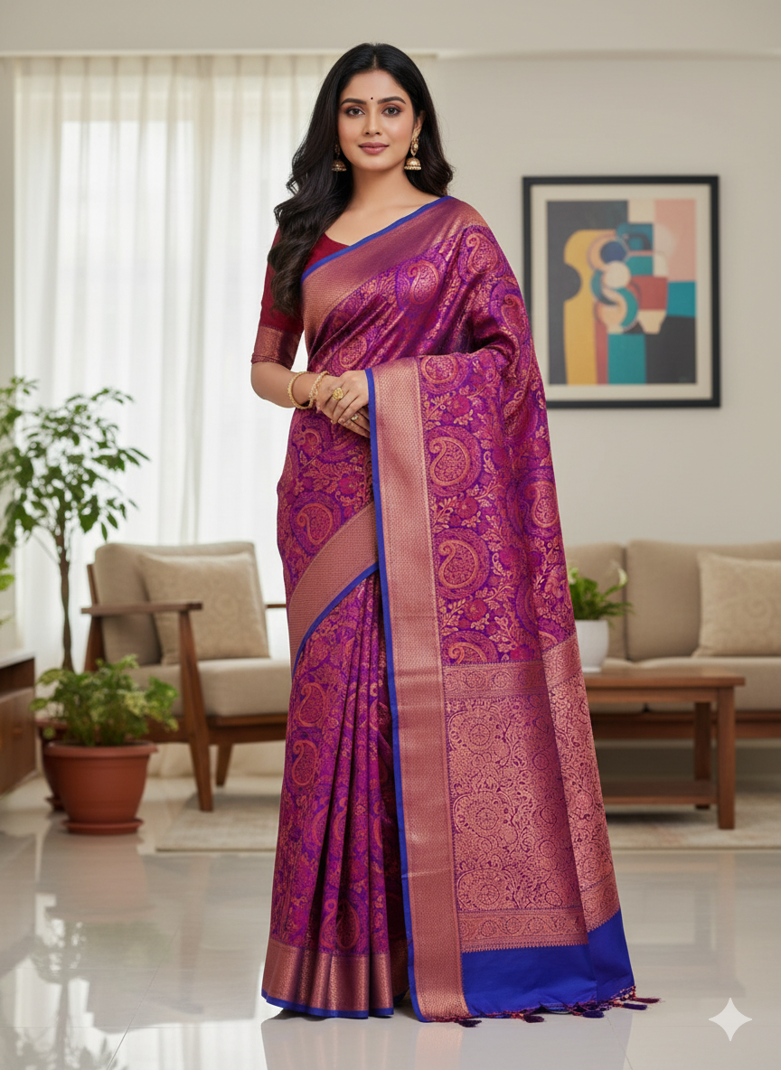 Premium Wedding Kanjivaram Soft Silk Saree