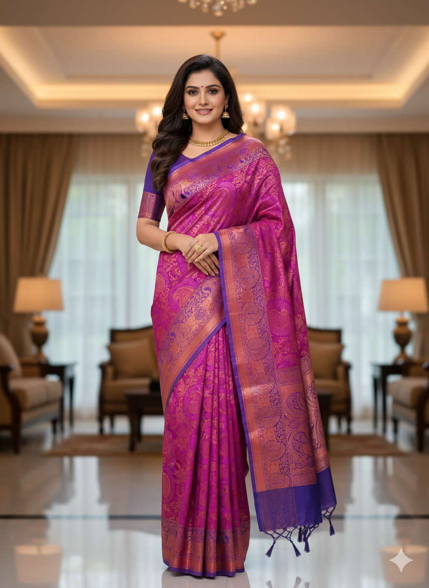 Premium Wedding Kanjivaram Soft Silk Saree