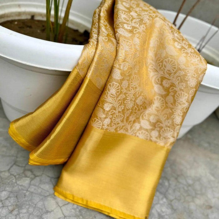 Banarasi Silk Full Gold Jaal Saree