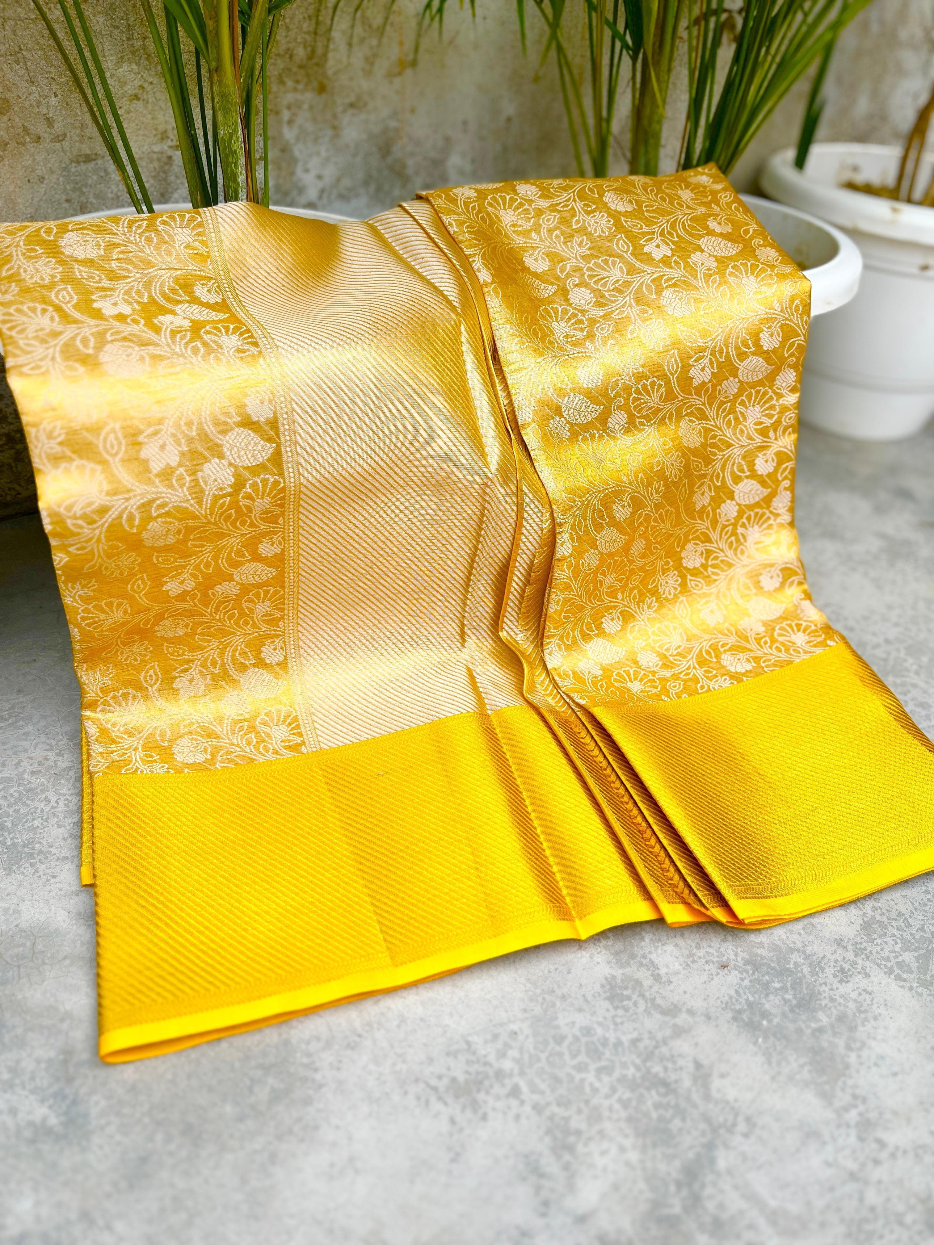 Banarasi Silk Full Gold Jaal Saree