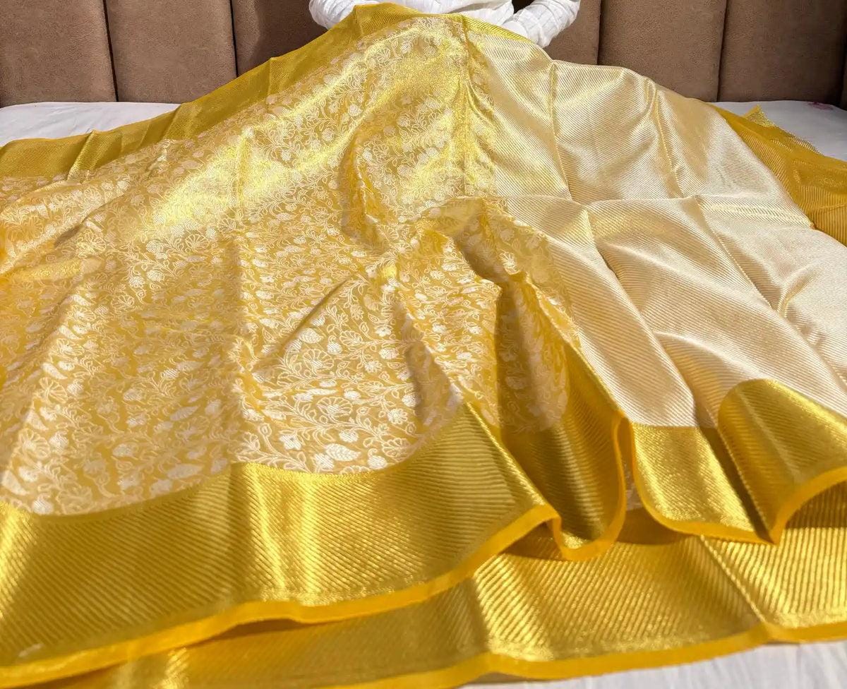 Banarasi Silk Full Gold Jaal Saree