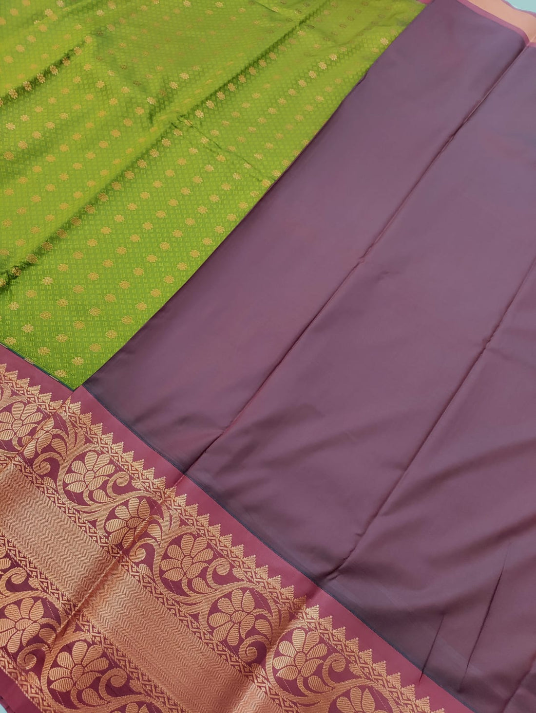 Royal Dharmavaram Kottange Saree with Zari Border & 1000 Small Zari Butta
