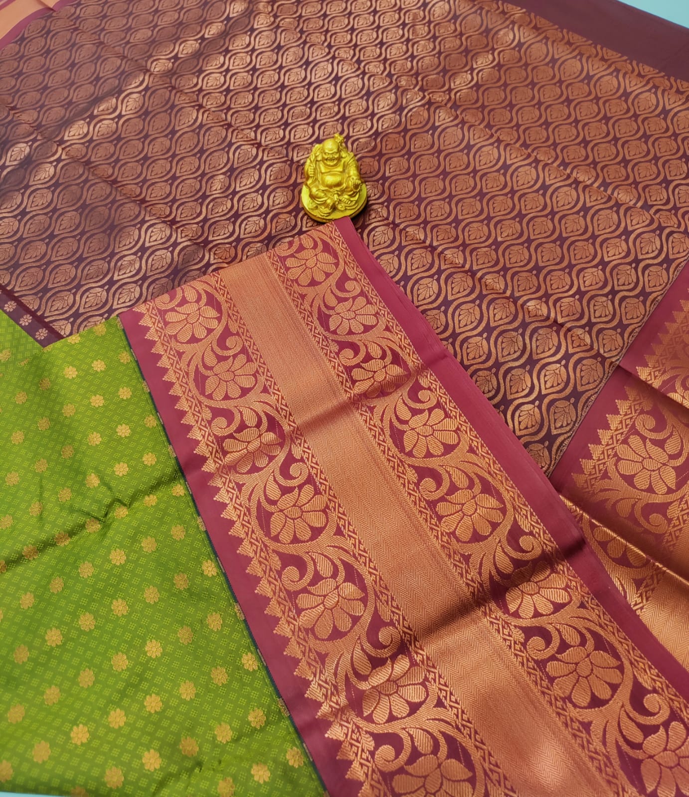 Royal Dharmavaram Kottange Saree with Zari Border & 1000 Small Zari Butta