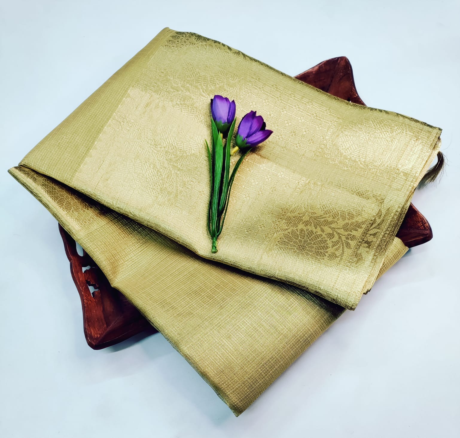 Elegant Gold Tissue Silk Saree