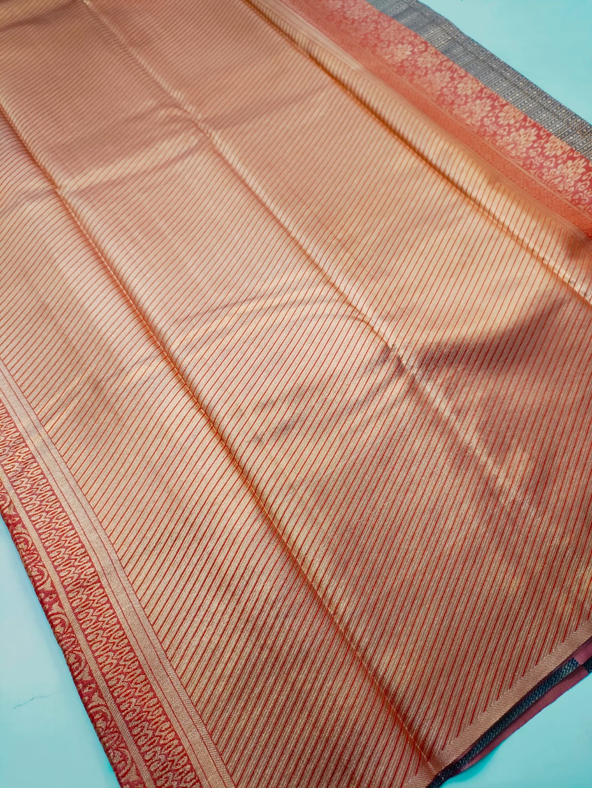 Royal Waves – Vasthrakala Silk Wedding Saree with Dolphin Design
