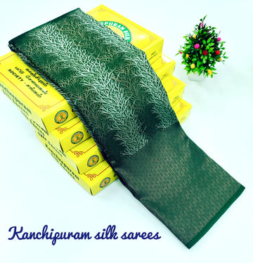 Royal Emerald Grace – Bottle Green Silk Wedding Saree