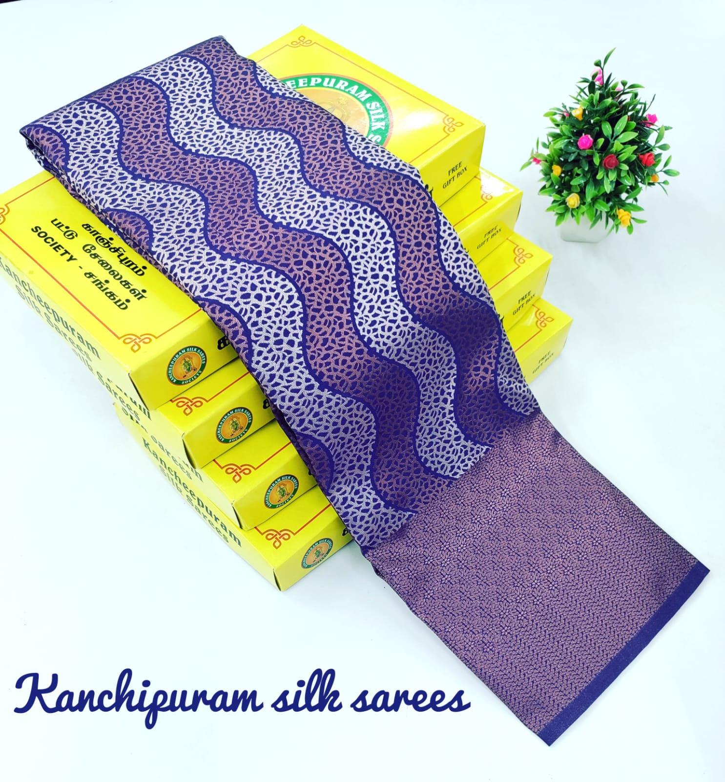 Royal Blue Majesty – Unique Design Silk Wedding Saree