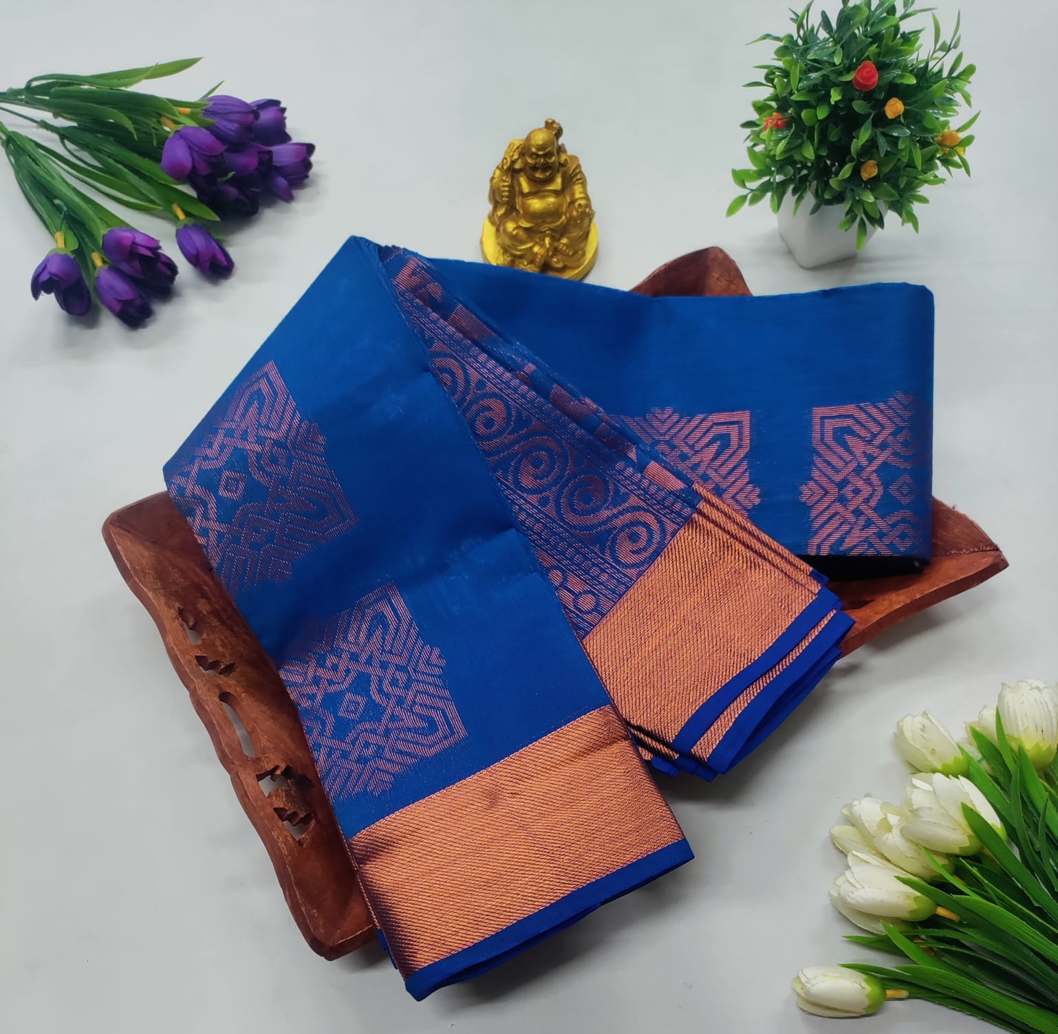 Dark Ananda Silk Cotton Saree