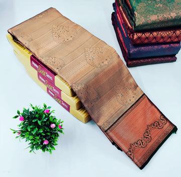 Copper Bronze Alaya  Silk Saree