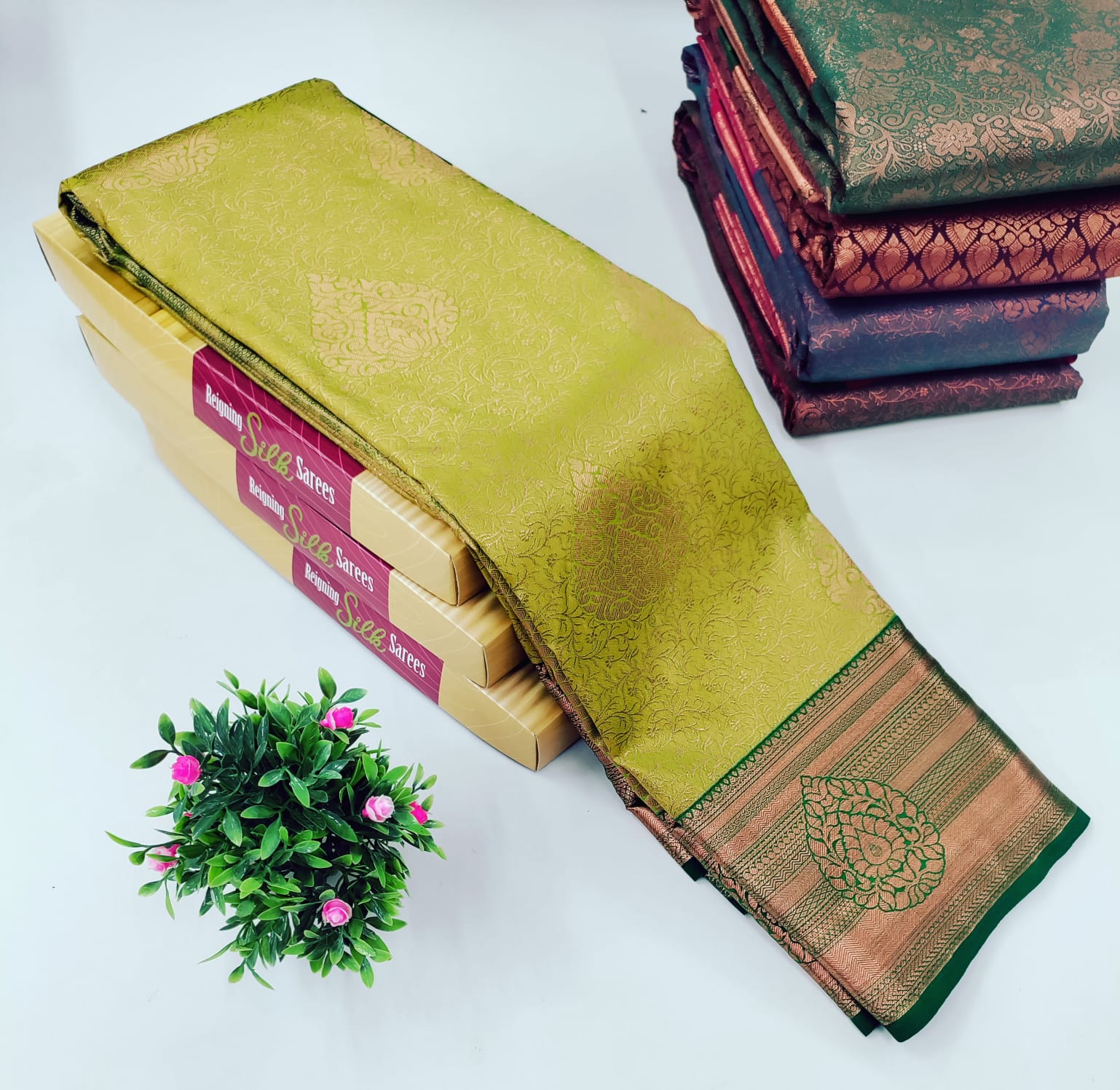 Rexona Green Alaya Wedding Silk Saree