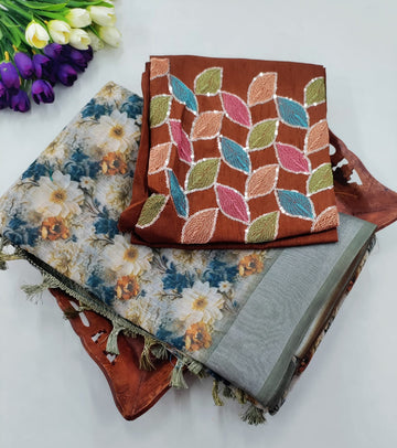 LINEN COTTON WITH SEQUINS  BLOUSE – Grace Comfort