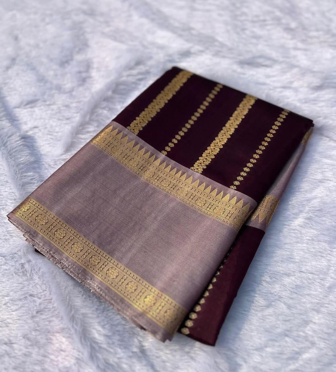 ✨ TRADITIONAL Kattaan Silk Saree
