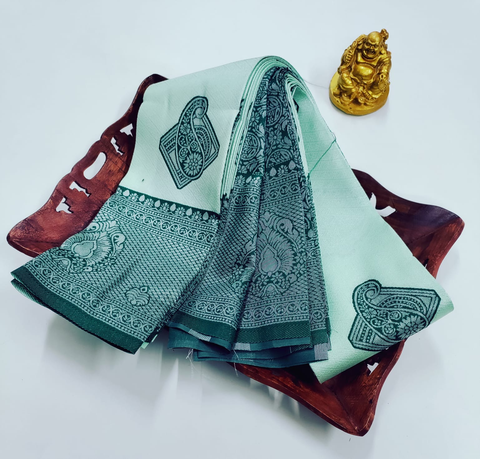 ✨ Samruthi Pattu Saree – Mint Green ✨