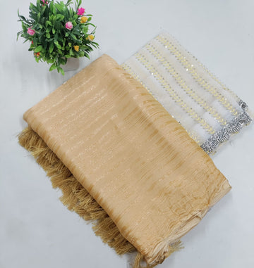 Elegant Embroidered Blouse with Shaded Saree