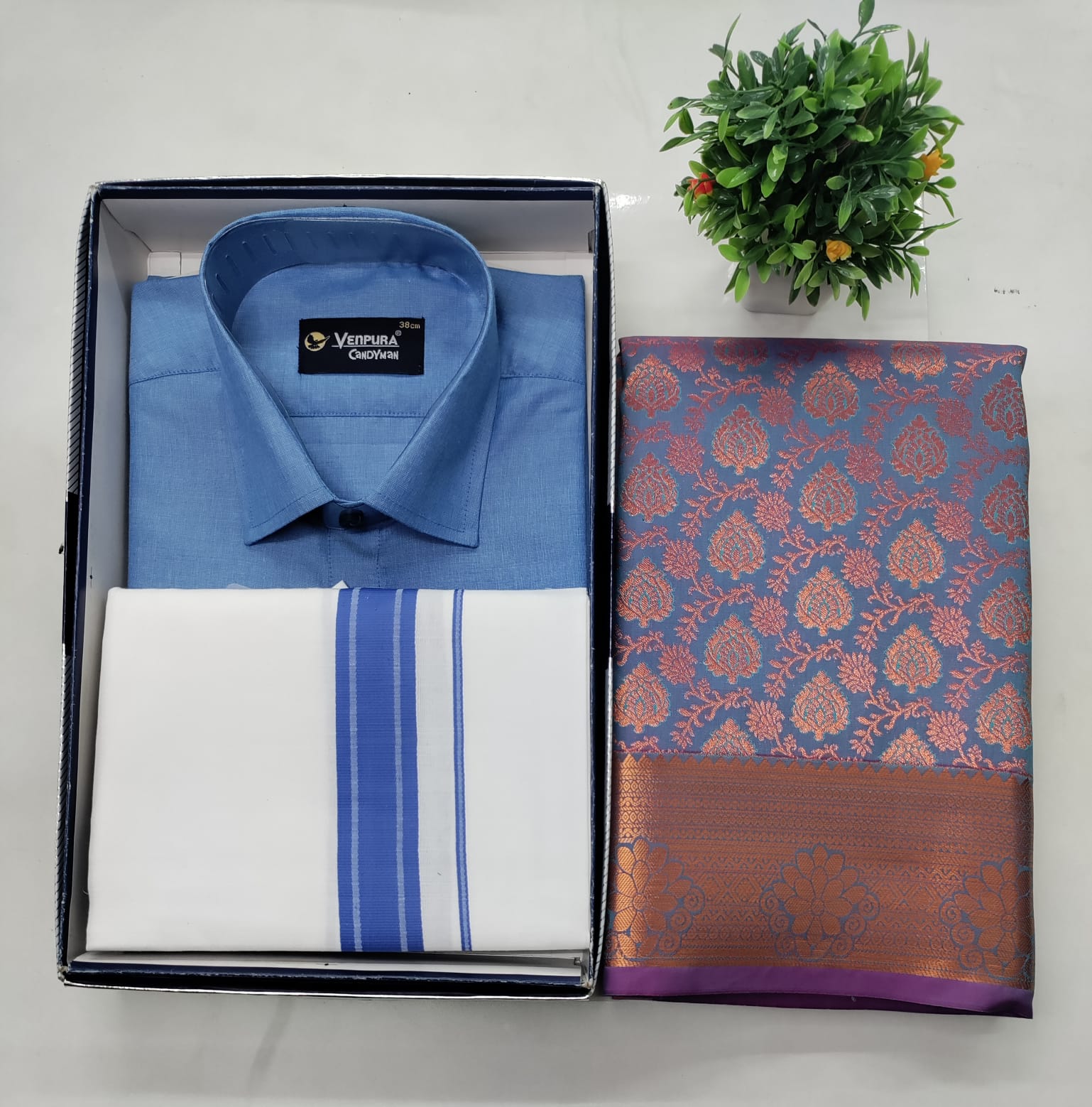 Sky Blue Premium Couple Combo Set