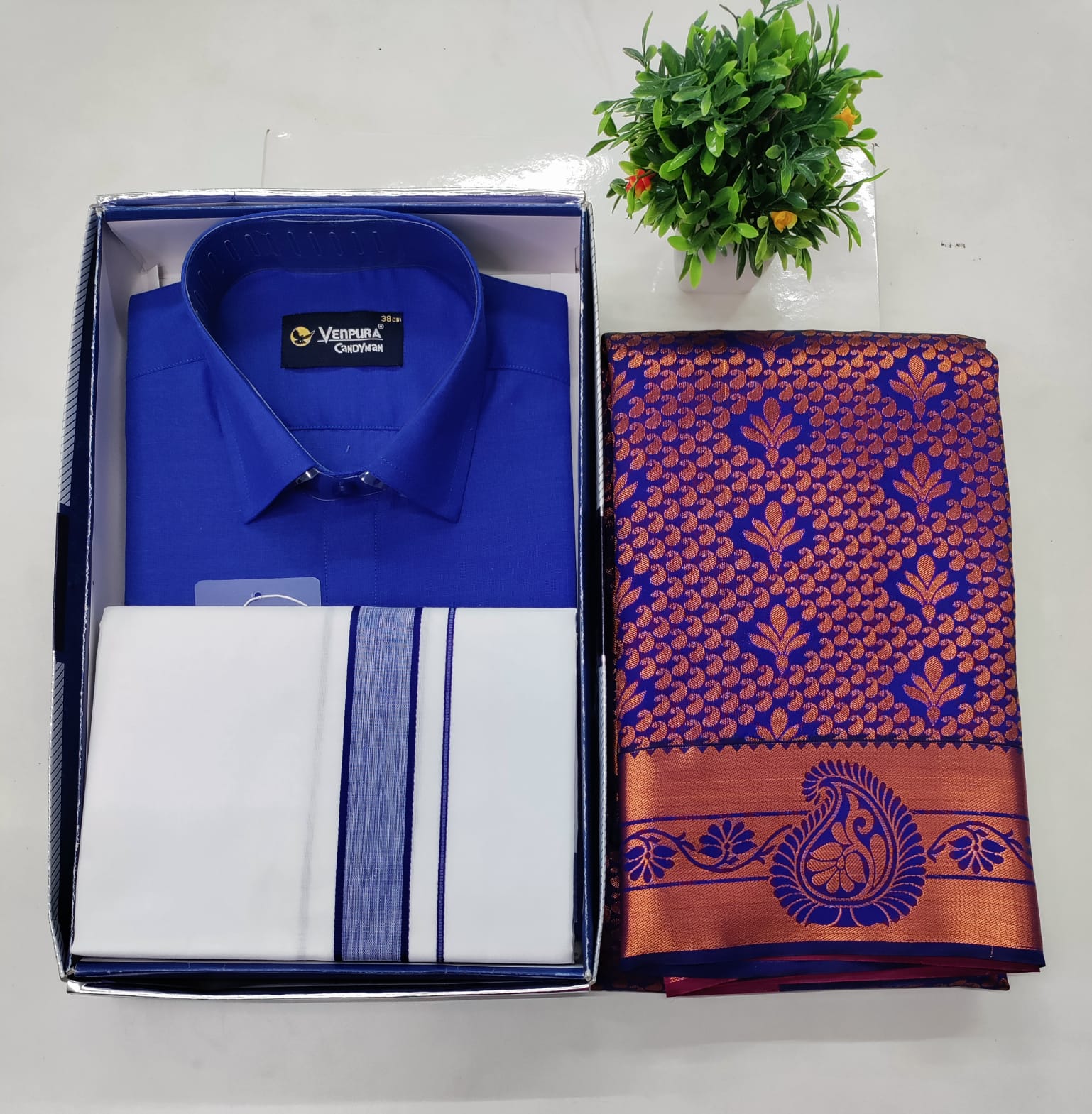 👑 Royal Blue Premium Couple Combo Set