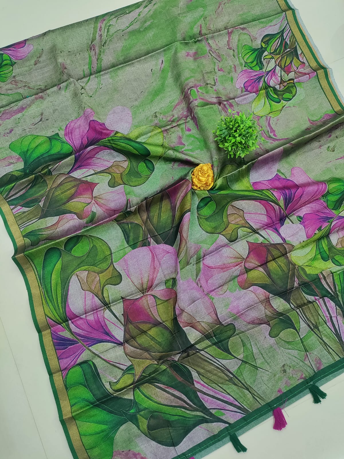 👑 Kerala Queen – Exclusive Fancy Hand Printed Saree 🌸