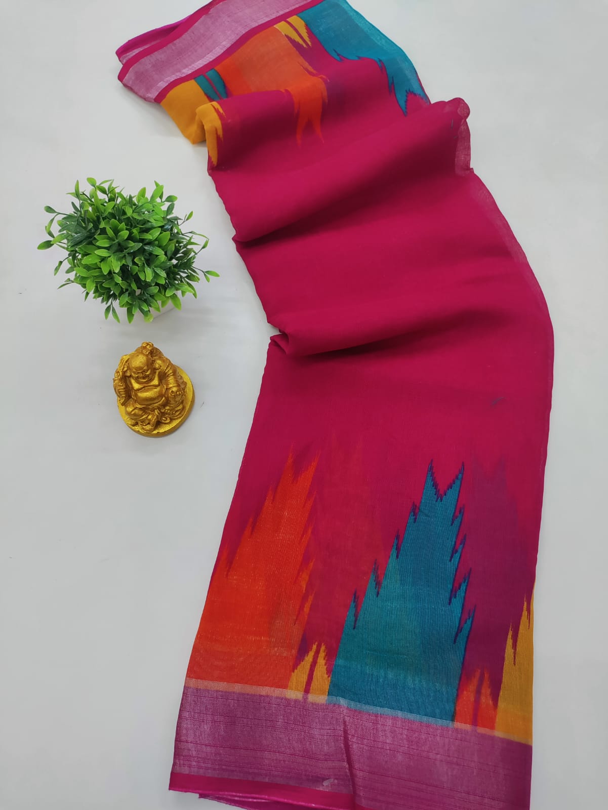 🌺 KUMKUM FANCY TOWER COTTON SAREE 🌺