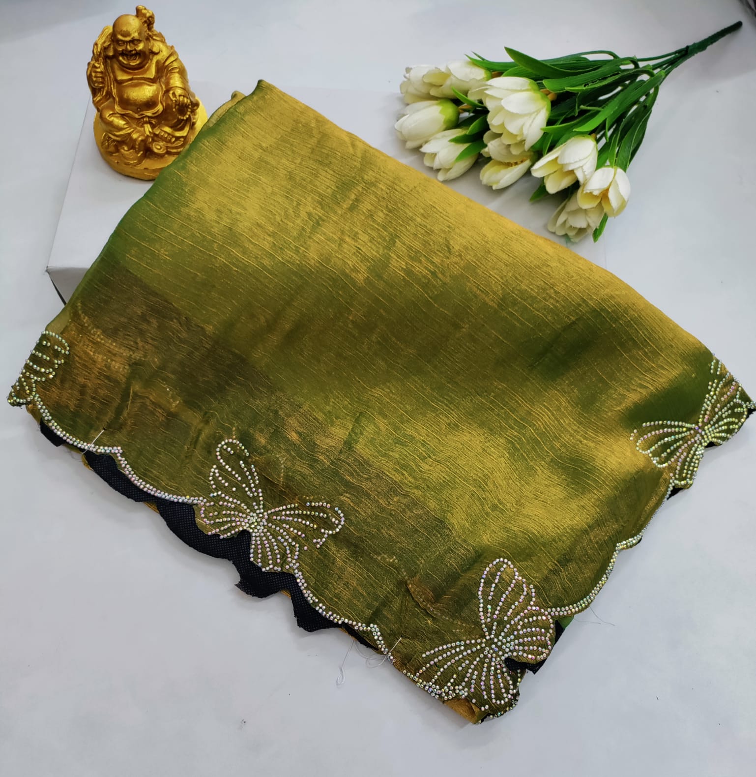 Space Silks Butterfly Stone Work Premium Saree