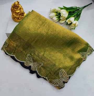 Space Silks Butterfly Stone Work Premium Saree
