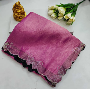 Space Silks Butterfly Stone Work Premium Saree