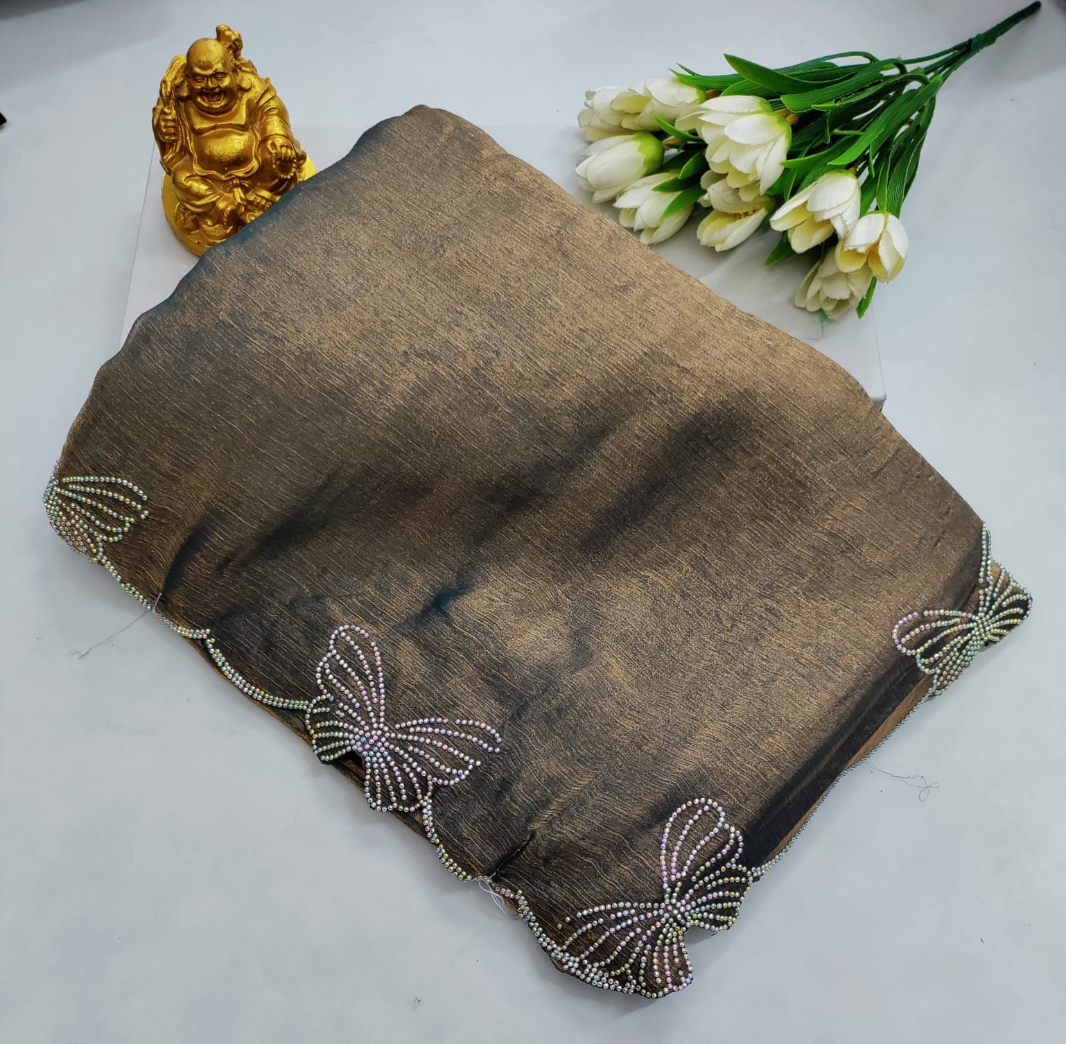 Space Silks Butterfly Stone Work Premium Saree