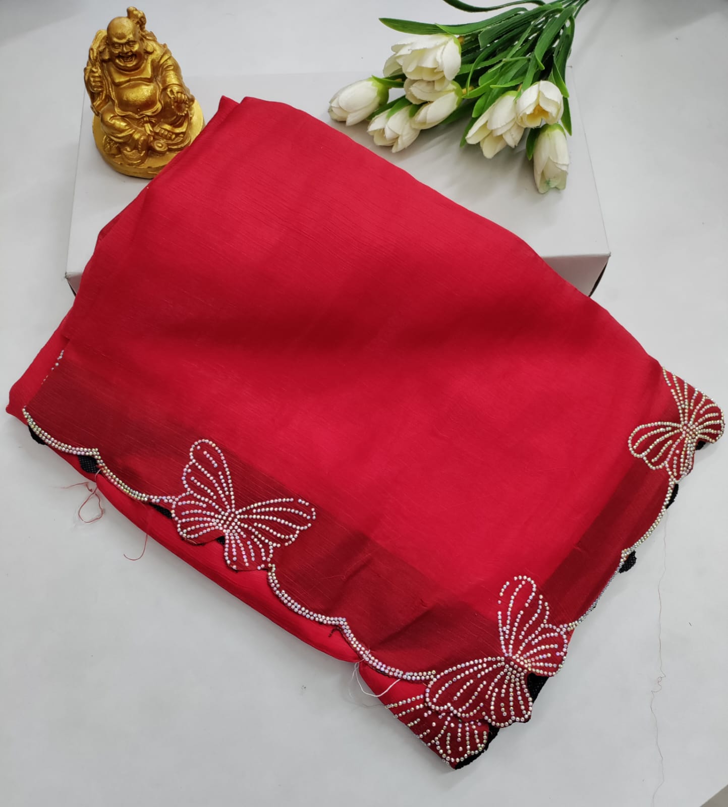 Space Silks Butterfly Stone Work Premium Saree