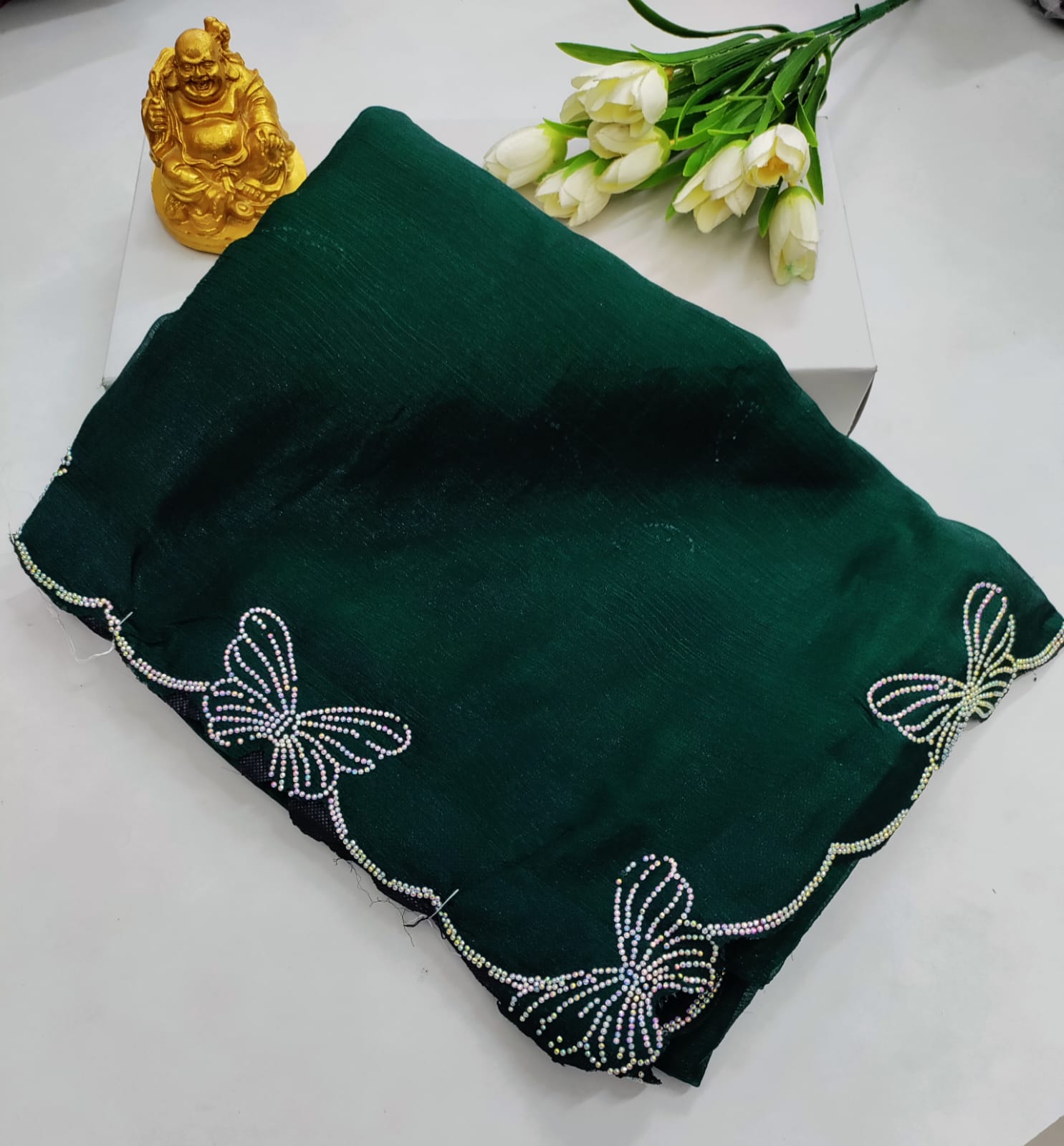 Space Silks Butterfly Stone Work Premium Saree