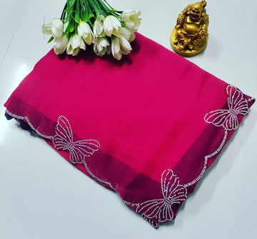 Space Silks Butterfly Stone Work Premium Saree