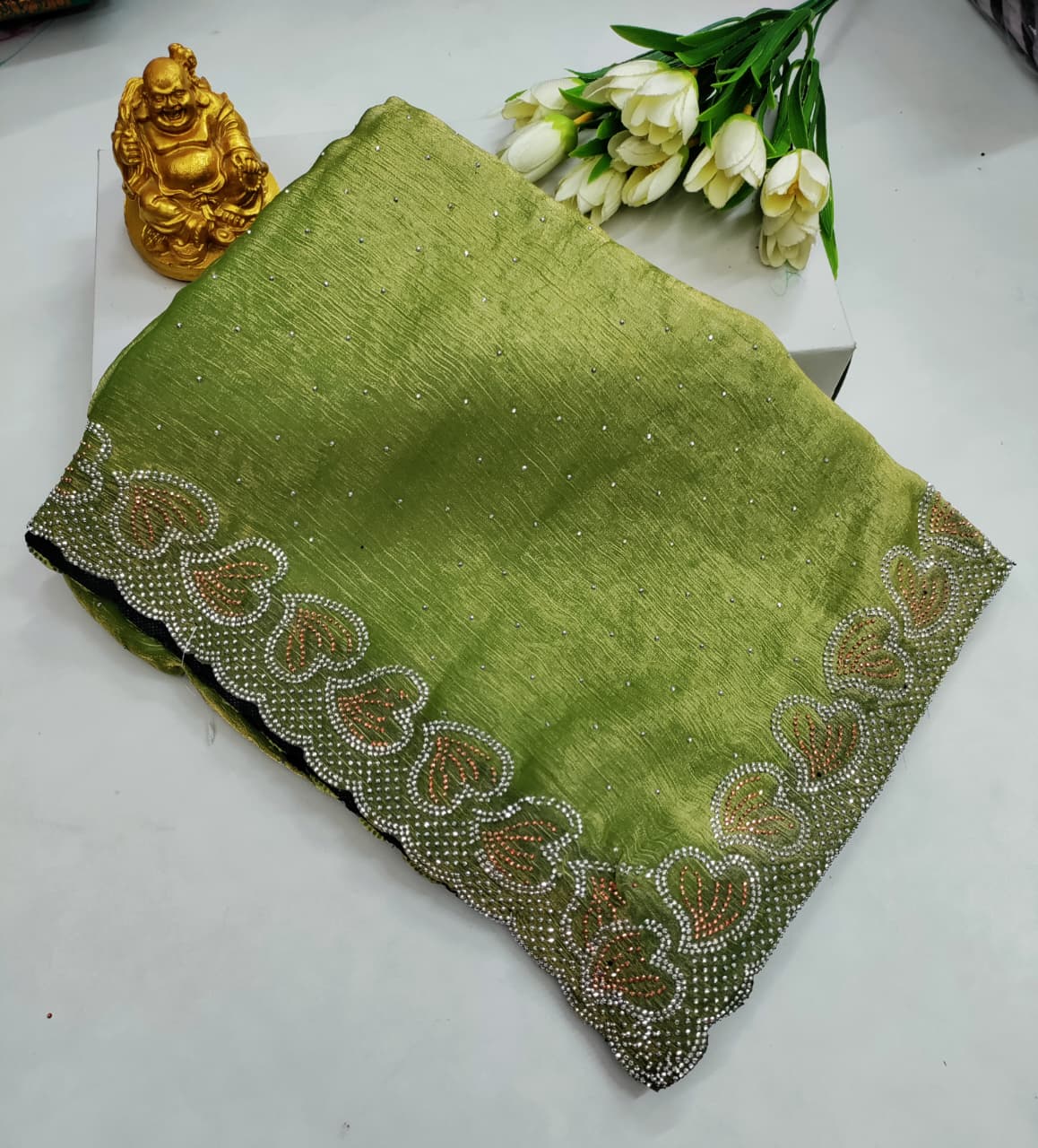 Space Silks Butterfly Stone Work Premium Saree