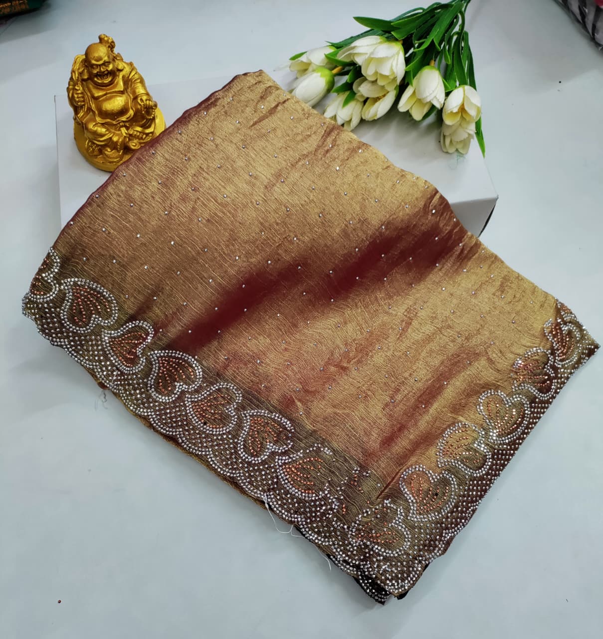 Space Silks Butterfly Stone Work Premium Saree