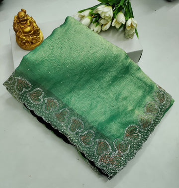 Space Silks Butterfly Stone Work Premium Saree