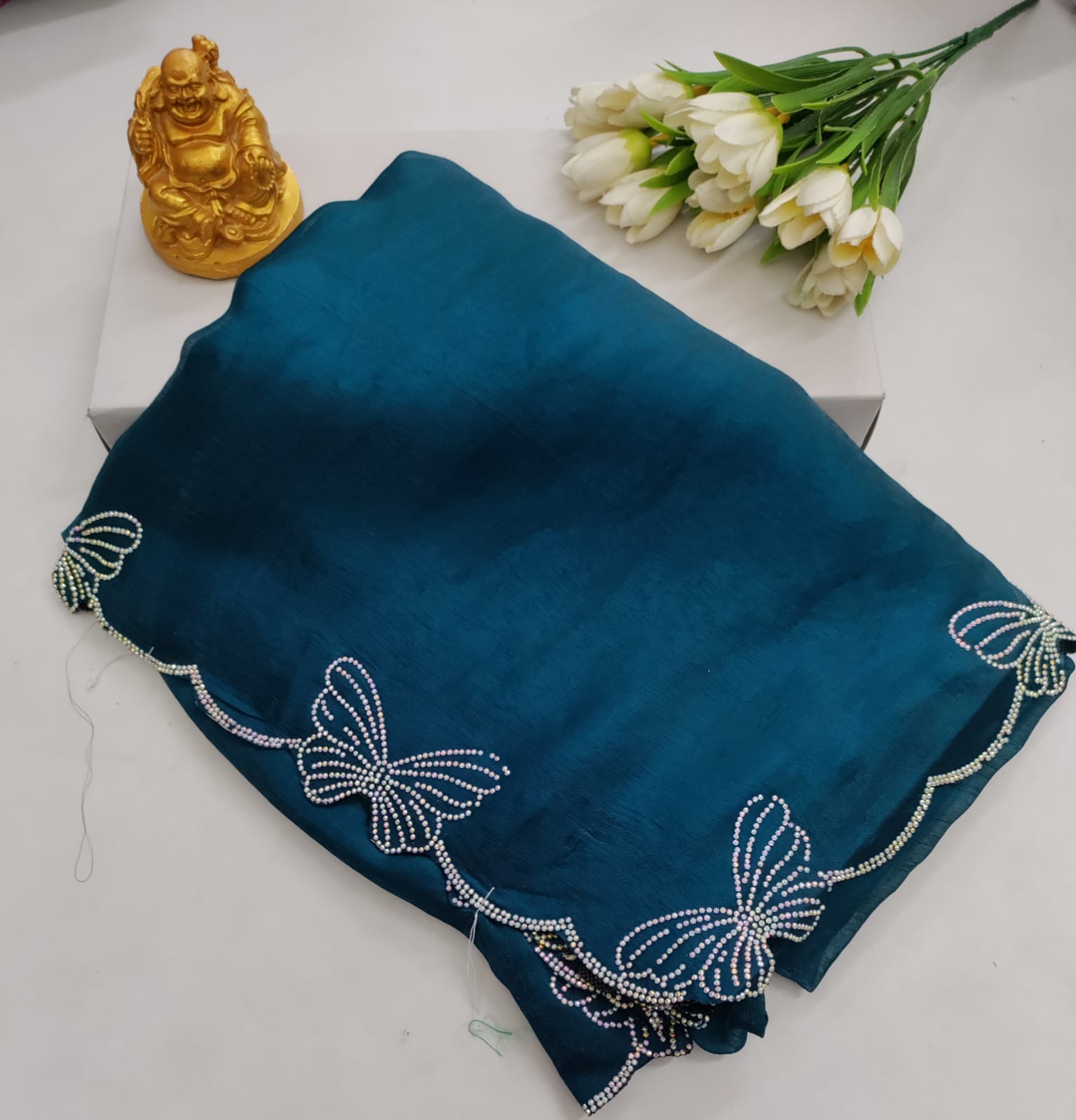 Space Silks Butterfly Stone Work Premium Saree